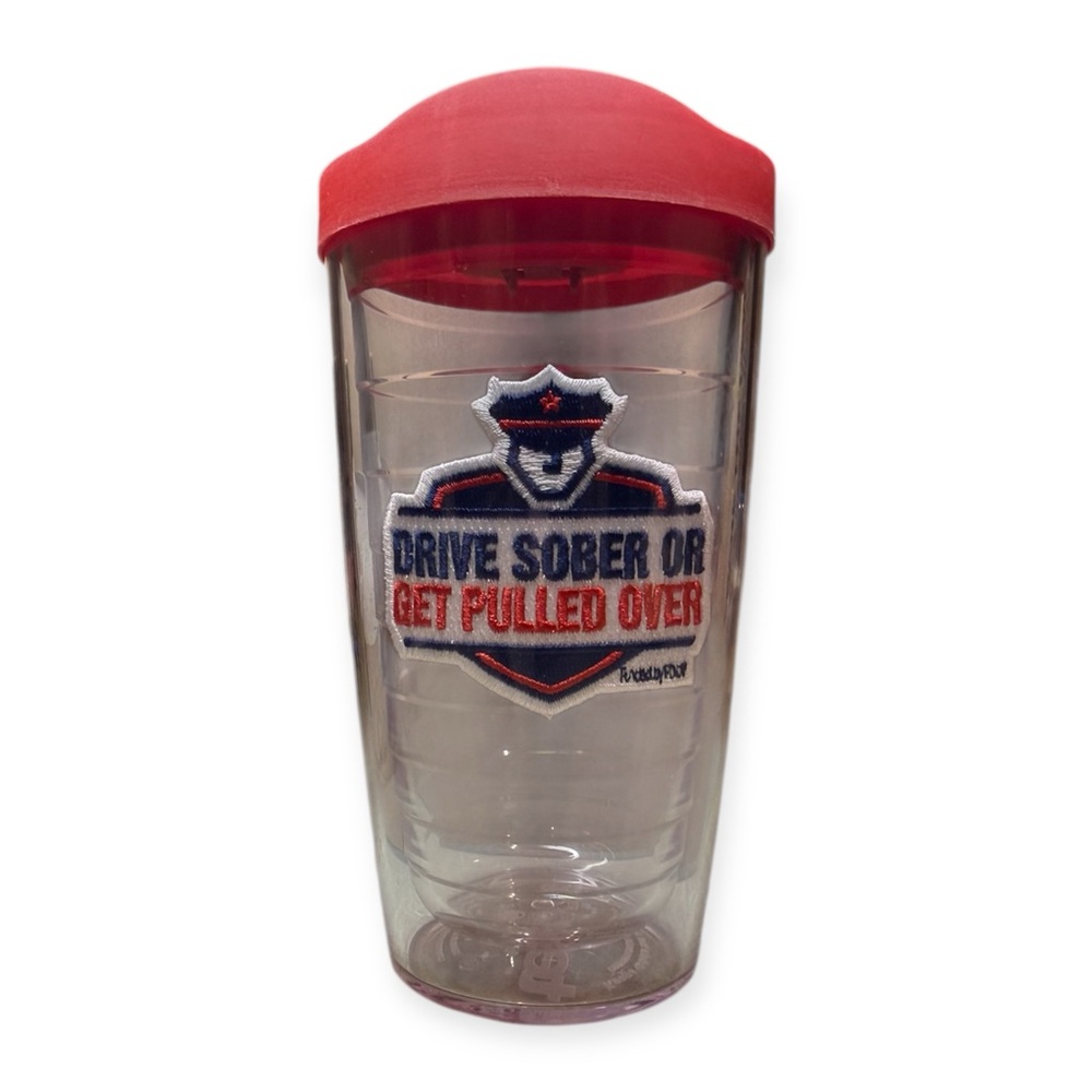 Tervis Tumbler "DRIVE SOBER OR GET PULLED OVER" 16oz. With Lid